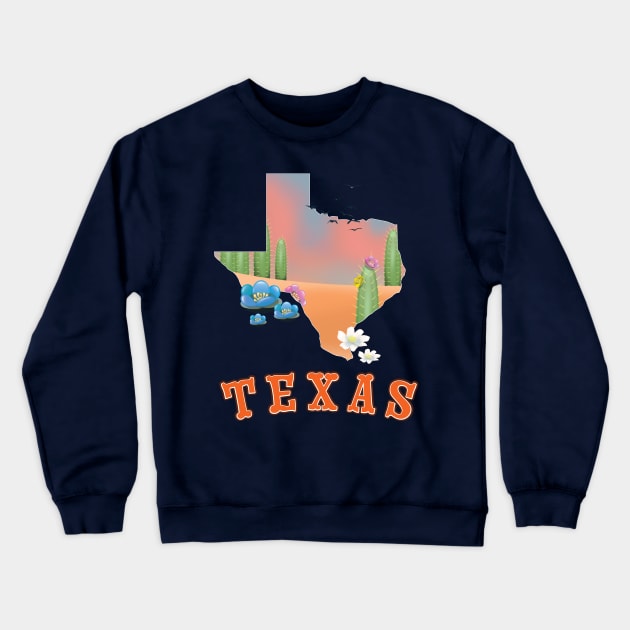 Texas Crewneck Sweatshirt by nickemporium1